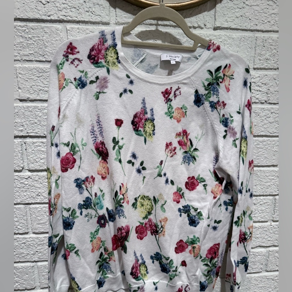 J Society Floral Print Sweater